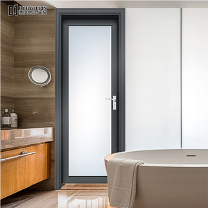 Modern Aluminum Toilet Bathroom Doors With Privacy Frosted Glass