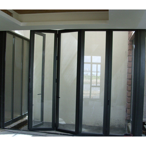 CHANGYI Modern Waterproof Outdoor Patio Bi-folding Aluminum Laminate Glass Accordion Doors for Greenhouse Garden