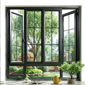 XIYATECH Custom Black Kitchen Aluminum Casement Windows