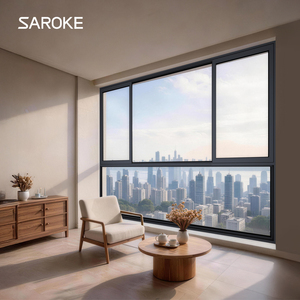 Custom Windows and Doors Double Glazed Soundproof Glass Windows Hurricane Impact Resistant Aluminium Sliding Window