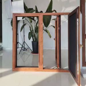 Customized Aluminum windows Double Glaze Glass Aluminum Clad Wood Window
