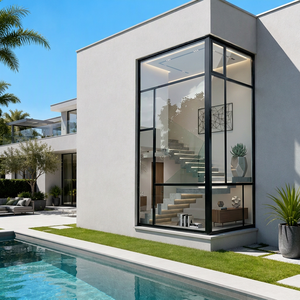 Rolansini AS2047 Invisible Horizontal Floor/Ceiling Aluminum Corner Windows