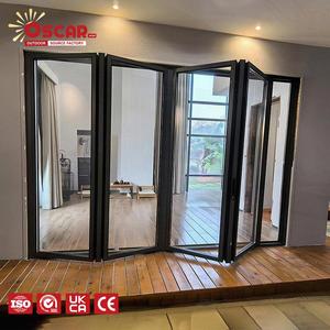 Air Tight Aluminum Tempered Glass Patio Accordion Folding Doors