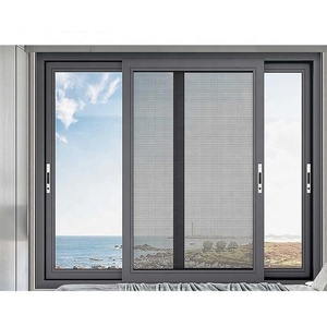 Custom Modern Horizontal Sliding Folding Screen Double Tempered Glass Window
