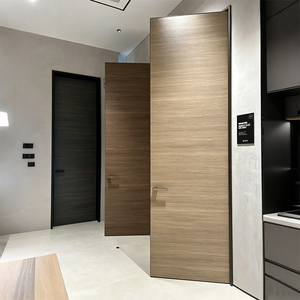 Modern Interior Aluminum Wooden Frame Swing Door Custom