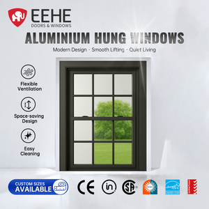 EEHE Double-hung Aluminum Alloy Casement windows Custom Glass