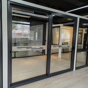 Premium GADE101 Modern Non-Insulated Double-Track Aluminum Sliding Door Waterproof for Commercial Garage Bedroom Interior Entry