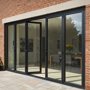 Modern Design Panoramic View Wide Span Foldable Aluminum Door