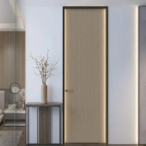 Italian Modern Minimalist Aluminum Clad Solid Wood Interior Soundproof Waterproof Eco Door for Bedroom 3-Year Warranty