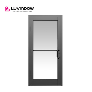 Luvindow Durable Aluminum Commercial Exterior Storefront Doors