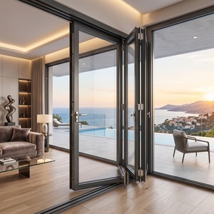 Soundproof Aluminum Glass Folding Windows and Doors