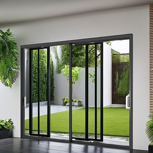 Zekin Double Glass Pocket Sliding Door NFRC House Exterior Thermal Break Aluminum Profiles Hurricane Impact Patio Living Room