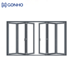 Aluminum Puerta Acordel Plegable Exterior Interior Patio Folding Door